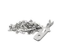 Innfeeltech 100 Pcs Non-Insulated Tin Plated Spade Crimp Terminals, Connector Width 7.8mm for Cable 1.5mm² to 2.5mm², Male