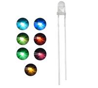 Innfeeltech 100pcs 3mm RGB LED Diodes light DC 3.0~3.4V, 20mA, Slow Flash LED, Coloured Flashing 3mm LED for DIY Projects