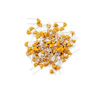 Innfeeltech 100pcs 50V 100nF Monolithic Ceramic Capacitor Yellow Electronic Accessories for Computer and Telephone