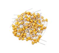Innfeeltech 100pcs 50V 100pF Monolithic Ceramic Capacitor Yellow Electronic Accessories for Computer and Telephone