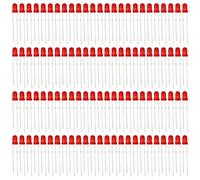Innfeeltech 100pcs 5mm Red LED Diode Lights DC 1.9V~2.1V 20mA 5mm Electronics Emitting Components Light Diodes LEDs Bulb