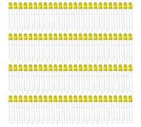 Innfeeltech 100pcs 5mm Yellow LED Diode Lights DC 1.9V~2.1V 20mA 5mm Electronics Emitting Components Light Diodes LEDs Bulb