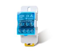 Innfeeltech 1Pcs Terminal Block Distribution Box 80A 1 In 6 Out, Din Rail Terminal Blocks Distribution Box Blue Shell