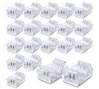 Innfeeltech 20 Pcs Strip Connector for 8MM 3 Pin LED Light, Double Side Strip Quick Connector