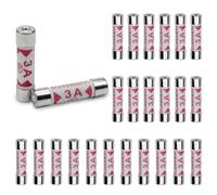 Innfeeltech 25 Pcs 3 Amp 240 Volt 6.3 * 25mm BS1362 Ceramic Tube Fuse