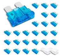 Innfeeltech 25 Pcs Standard Size Automotive Fuse, Flat Car Fuse 15A with 2 Plastic Clips for Car, Truck and Motorbike