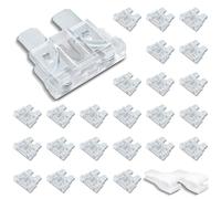 Innfeeltech 25 Pcs Standard Size Automotive Fuse, Flat Car Fuse 25A with 2 Plastic Clips for Car, Truck and Motorbike