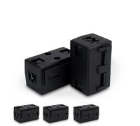 Innfeeltech 5 Pcs Ferrite Ring Core Black Clip-on Ferrite Core EMI Noise Suppressor Cable clip with 6.5mm inner diameter for USB Cords, Square Type Enhanced