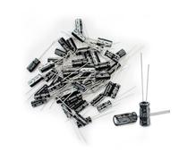 Innfeeltech 50 Pcs Electrolytic Capacitor 100uF 25V Aluminum Radial Electrolytic Capacitors