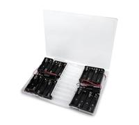 Innfeeltech 8 Pcs AA Battery Holder, Wire Leads Battery Holder Case Box, Black Plastic Battery Cases with Pin, 1.5V/3V,4.5V/6V Battery Holder with Leads, 2 Pcs Cell Battery Storage Case