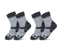 Innfttwo 2 Pairs Waterproof Socks for Kids - Breathable Mid Calf Hiking Socks for Running, Muddy Trails & Winter Walks - Stretchy Thermal Layer Keeps Feet Dry & Warm