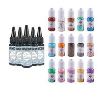INNICON 5X 30ML UV Curable Clear Casting and Coating Epoxy Resin Kit 15 Pearl Bling Pigment for Handmade DIY Jewelry Making Pack Decoration Sets Art Accessories
