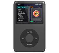 Innioasis Y1 Children's MP3 Player - Timeless Class: 128 GB, Bluetooth, Video Player, Audiobooks, FM Radio and Wheel Touch Control (Black)