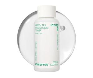 INNISFREE Green Tea Hyaluronic Toner, Hydrating, Moisturising & Balancing Korean Skincare Toner, Formulated with Five Types of Hyaluronic Acid, for Soft, Supple Skin, 150ml