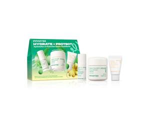 INNISFREE Hydrate & Protect Skincare Set, 13% savings, Korean Moisturiser and SPF Duo for Daily Hydration & UV Defence Protection, with Green Tea™ and Hyaluronic Acids, K-Beauty Gift Set