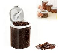 innislink 1300ML Coffee Bean Storage Container, Airtight Coffee Canister with 5ML Magnetic Scoop, BPA Free Plastic Kitchen Food Storage Container for Ground Cofee Bean Spice Herb Flour Candy Snack