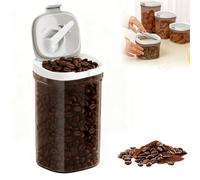 innislink 1800ML Coffee Bean Storage Container, 60.87OZ Airtight Coffee Canister with 5ML Magnetic Scoop & Lid, BPA Free Plastic Kitchen Food Storage Container for Ground Cofee Spice Herb Candy Snack