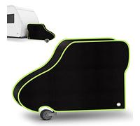 innislink Drawbar Cover, Tow Bar Cover for Caravan, Universal Tow Bar Protective Towing Hitch Cover with Reflective Bands, Caravan Accessories for Anti-Shackle Coupling Box Lock (Black)