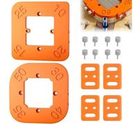innislink Set of 2 corner radius milling templates, R10-R25/R30-R50 milling templates corners, 4 in 1 radius quick device for woodworking, for round corners for woodworking, universal tool, DIY