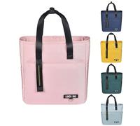 INNKGLE Insulated Lunch Bag -Pink- Large Size Leakproof PEVA Liner, Triple-Layer Thermal Insulation, Large Opening, Front & Side Pockets - for Adults & Kids, Cool Bag for Office, School, Outdoors