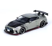 Inno Models GT-R (R35) Top Secret RHD (Right Hand Drive) Light Green Metallic with Carbon Hood Tokyo Auto Salon 2024 - Malaysia Diecast Expo 2024" 1/64 Diecast Model Car IN64-R35TS-MDX24