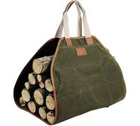 INNO STAGE Firewood Carrier - Waxed Canvas Wood Carrier for Firewood, Heavy Duty Log Carrier Bag As Wood Stove Accessories