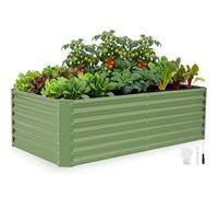 INNO STAGE Galvanized Raised Bed Kits, 180x90x53cm Metal Garden Beds, Green | Large Planter Bed Outdoor for Gardening, Tall Large Steel Raised Bed for Vegetables, Flowers Patio Ground Planter Box