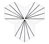 INNO STICKERS 45-Sheet Peel and Stick Backsplash Tile Sticker, 6" x 7" White Art Deco Hexagon Flower Vintage Self-Adhesive Wall Tile for Kitchen Bathroom Shower Living Room, Covers 10 Sq. Ft.