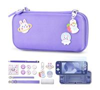 innoAura Switch Lite Case 17 in 1 NS Switch Lite Accessories Bundle with Switch Lite Carrying Case, Switch Game Case, Switch Lite Screen Protector, Switch Stand, Switch Thumb Grips(Purple)