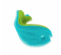 Innobaby Bathin' Smart Silicone Fish Antimicrobial Bath Scrub, Aqua/Green