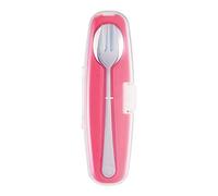 innobaby Din Din Smart Stainless Spoon and Fork Set (Pink)