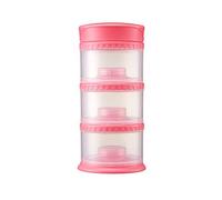 Innobaby Packin' Smart Stackable and Portable Storage System for Formula, Liquid, Baby Snacks and More. 3 Stackable Cups in Strawberry. BPA Free, 12 Ounce