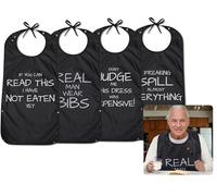 INNObeta Adult Bibs for Men or Women - Gifts for Mother’s Day, Father’s Day, or Christmas - Washable, Reusable Waterproof Clothing Protector with Funny Quotes - Men