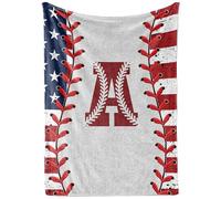 InnoBeta Baseball Gifts Blanket for Boys, Girls, Men, Coach - Initial Birthday for him, 50"x 65" - A