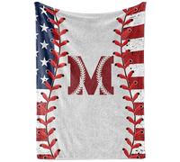 InnoBeta Baseball Gifts Blanket for Boys, Girls, Men, Coach - Initial Birthday for him, 50"x 65" - M