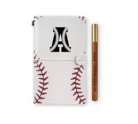 InnoBeta Baseball Gifts for Men Women, Baseball Coach Gifts Journal and Pen Vegan Leather Refillable Notebook, Sketchbook, Travel Diary, 7.8x5 Inches - A