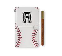 InnoBeta Baseball Gifts for Men Women, Baseball Coach Gifts Journal and Pen Vegan Leather Refillable Notebook, Sketchbook, Travel Diary, 7.8x5 Inches - R
