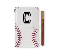 InnoBeta Baseball Gifts for Men Women, Baseball Coach Gifts Journal and Pen Vegan Leather Refillable Notebook, Sketchbook, Travel Diary, 7.8x5 Inches - C