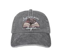 INNObeta Book Lover Gifts Cap for Women - Adjustable Vintage Washed Cotton Embroidered Hat - Reading Gifts for Book Worm, Librarians, Readers Grey