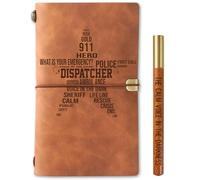 InnoBeta Dispatcher Appreciation Gifts, Dispatcher Journal & Pen Leather with Faith Message Refillable Notebook, Travel Diary, 7.8x5 Inches