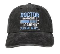 InnoBeta Doctor Cap Gifts for Med School Students, Adjustable Vintage Washed Cotton Embroidered Hat, Idea for Doctor Graduation, Birthday, Christmas, Doctor Cap, Small-X-Large