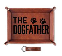 INNObeta Dog Dad Gifts for Men, Dog Dad Gifts for Fathers Day, The Dog Father, Valet Tray for Male, Men, Bedside Tray with Keychain,