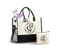 InnoBeta Ferret Gifts for Women, Ferret Tote Bag with Top Zipper Closure and Shoulder Strap