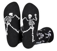 INNObeta Funny Novelty Halloween Skull Skeleton Socks Gifts for Men Women, One Size
