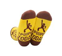 INNObeta Funny Socks - Men & Women Silly Humor Socks - Adult I Pooped Today Design, One Size Fits Most