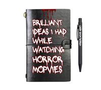 InnoBeta Horror Movie Gifts, Journal Pen Set for Horror Movie Lovers on Birthday, Christmas, Unique Notebook, Sketchbook, Travel Diary, Lined Planner, 7.8x5 Inches, Black