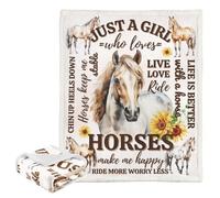 INNObeta Horse Gifts, Horse Blankets for Girls, 125 * 150CM Super Soft Cozy Warm Flannel Throw Blanket