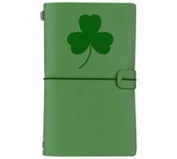 InnoBeta Irish Gifts for Men & Women, Journal & Pen Leather with Faith Message Refillable Notebook, Travel Diary for Christmas, St. Patrick's Day, 7.8x5 Inches - Green