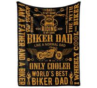 InnoBeta Motorcycle Dad Gifts, Throw Blanket for Cooler Biker Dad, Grandpa, Motorbike Lover Biker Rider Father, Father's Day, Christmas, Birthday