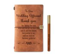 InnoBeta Officiant gift, Engraved Leather Journal Gift for Wedding Officiant, Appreciation Gift for Wedding Officiant, Best Wedding Offician Gifts, Officiant Wedding Gift Ideas